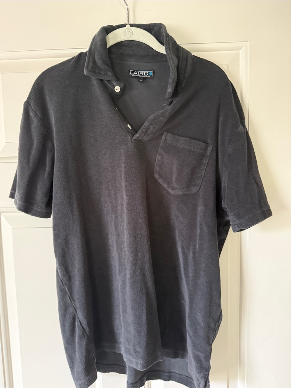 Short-Sleeve Polo Shirt in Charcoal